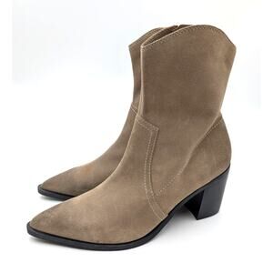 BP. Surina Western Pointed Toe Ankle Boots Side Zip Women's Tan Smoke Size 11M